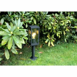 Luminaires Lutec Borne lumineuse Lutec KARO Noir, 1 lumière