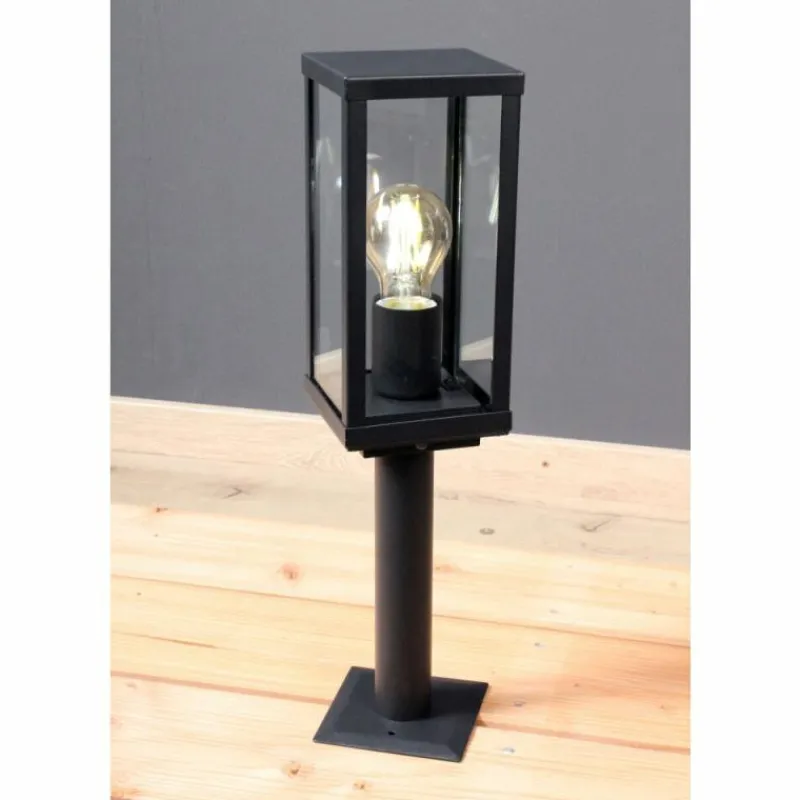 Luminaires Lutec Borne lumineuse Lutec KARO Noir, 1 lumière