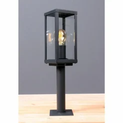 Luminaires Lutec Borne lumineuse Lutec KARO Noir, 1 lumière