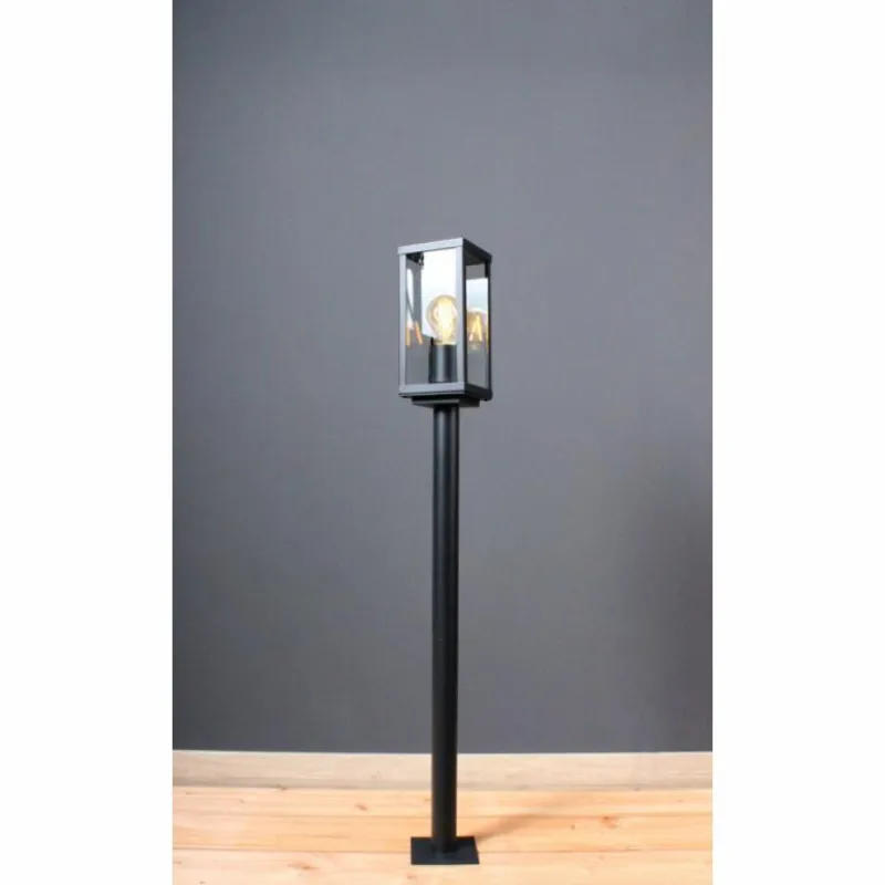 Luminaires Lutec Borne lumineuse Lutec KARO Noir, 1 lumière