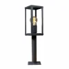 Lampes En Bois-Luminaires Lutec Borne lumineuse Lutec KARO Couleur bois, Noir, 1 lumière
