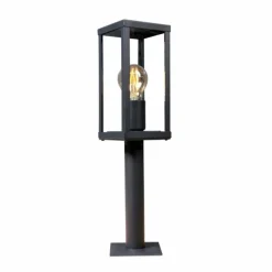 Lampes En Bois-Luminaires Lutec Borne lumineuse Lutec KARO Couleur bois, Noir, 1 lumière