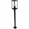 Lampes En Bois-Luminaires Lutec Borne lumineuse Lutec KARO Couleur bois, Noir, 1 lumière