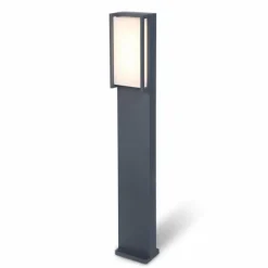 Luminaires Lutec Borne lumineuse Lutec Qubo LED Anthracite, 1 lumière