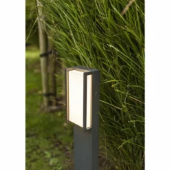Luminaires Lutec Borne lumineuse Lutec Qubo LED Anthracite, 1 lumière