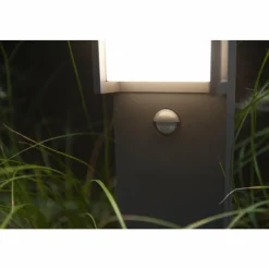 Luminaires Lutec Borne lumineuse Lutec QUBO LED Anthracite, 1 lumière, Détecteur de mouvement