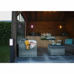 Luminaires Lutec Borne lumineuse Lutec QUBO LED Anthracite, 1 lumière, Changeur de couleurs