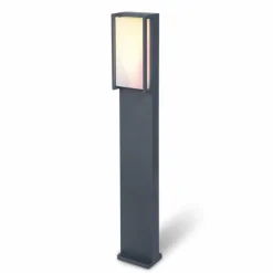 Luminaires Lutec Borne lumineuse Lutec QUBO LED Anthracite, 1 lumière, Changeur de couleurs
