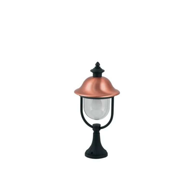 Luminaires Lutec Borne lumineuse Lutec Venezia Anthracite, Cuivre, 1 lumière