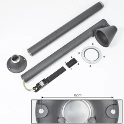 hofstein Borne lumineuse Milond Anthracite, 1 lumière