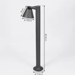 hofstein Borne lumineuse Milond Anthracite, 1 lumière