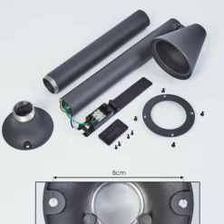 hofstein Borne lumineuse Milond Anthracite, 1 lumière