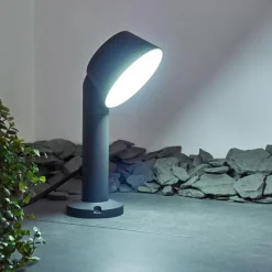 Luminaires Lutec Borne lumineuse Moroni LED Anthracite, 1 lumière