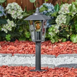 Luminaires Rustiques-hofstein Borne lumineuse Moskau Anthracite, 1 lumière