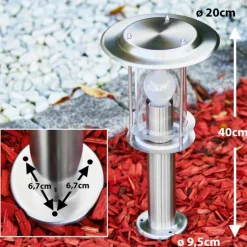 hofstein Borne lumineuse Mulo Acier inoxydable, 1 lumière