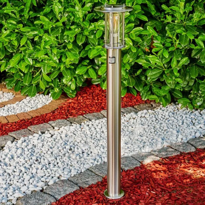 hofstein Borne lumineuse Mulo Acier inoxydable, 1 lumière, Détecteur de mouvement