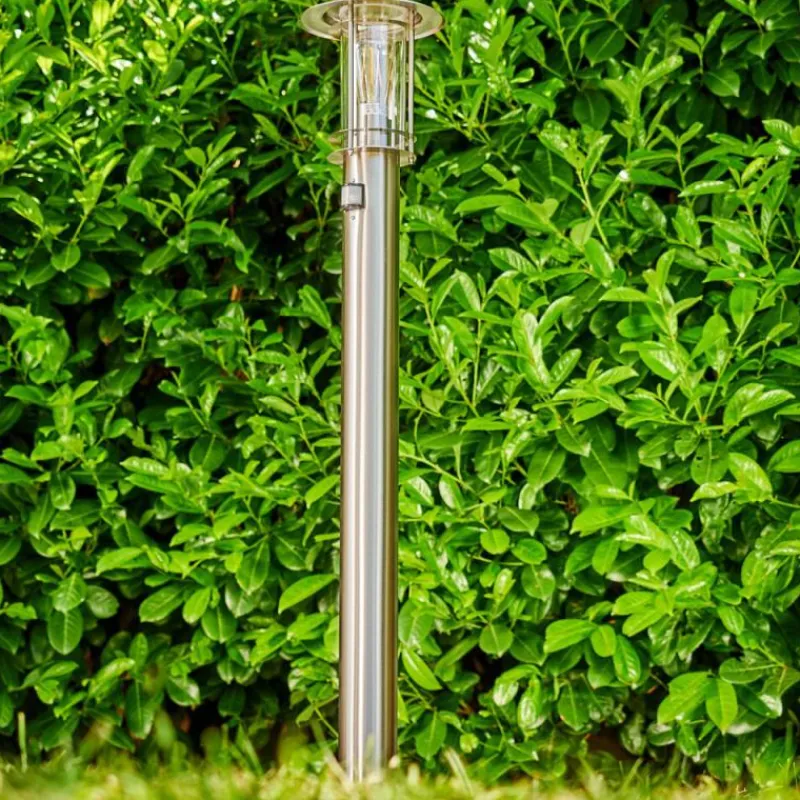 hofstein Borne lumineuse Mulo Acier inoxydable, 1 lumière, Détecteur de mouvement