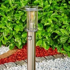 hofstein Borne lumineuse Mulo Acier inoxydable, 1 lumière, Détecteur de mouvement