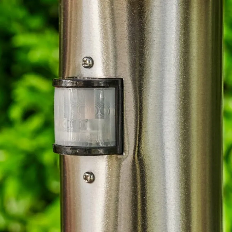 hofstein Borne lumineuse Mulo Acier inoxydable, 1 lumière, Détecteur de mouvement