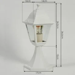 Luminaires Rustiques-hofstein Borne lumineuse Murto Blanc, 1 lumière