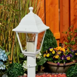 Luminaires Rustiques-hofstein Borne lumineuse Murto Blanc, 1 lumière