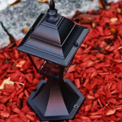 Luminaires Rustiques-hofstein Borne lumineuse Murto Noir, 1 lumière