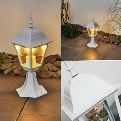 Luminaires Rustiques-hofstein Borne lumineuse Naofe Blanc, 1 lumière