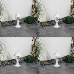 Luminaires Rustiques-hofstein Borne lumineuse Naofe Blanc, 1 lumière