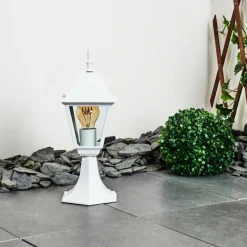 Luminaires Rustiques-hofstein Borne lumineuse Naofe Blanc, 1 lumière