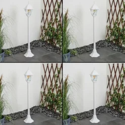 Luminaires Rustiques-hofstein Borne lumineuse Naofe Blanc, 1 lumière