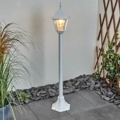 Luminaires Rustiques-hofstein Borne lumineuse Naofe Blanc, 1 lumière