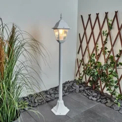 Luminaires Rustiques-hofstein Borne lumineuse Naofe Blanc, 1 lumière