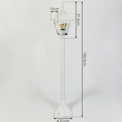 Luminaires Rustiques-hofstein Borne lumineuse Naofe Blanc, 1 lumière