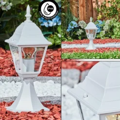 Luminaires Rustiques-hofstein Borne lumineuse Naofe Blanc, 1 lumière