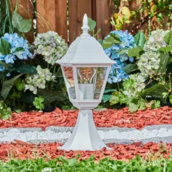 Luminaires Rustiques-hofstein Borne lumineuse Naofe Blanc, 1 lumière