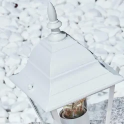 Luminaires Rustiques-hofstein Borne lumineuse Naofe Blanc, 1 lumière