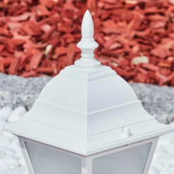 Luminaires Rustiques-hofstein Borne lumineuse Naofe Blanc, 1 lumière