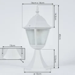 Luminaires Rustiques-hofstein Borne lumineuse Naofe Blanc, 1 lumière