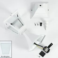 Luminaires Rustiques-hofstein Borne lumineuse Naofe Blanc, 1 lumière