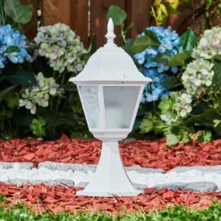 Luminaires Rustiques-hofstein Borne lumineuse Naofe Blanc, 1 lumière