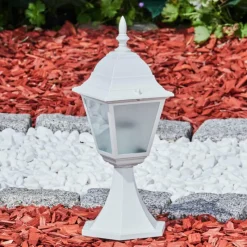 Luminaires Rustiques-hofstein Borne lumineuse Naofe Blanc, 1 lumière