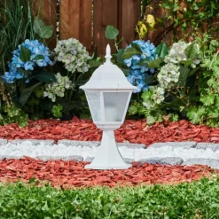 Luminaires Rustiques-hofstein Borne lumineuse Naofe Blanc, 1 lumière