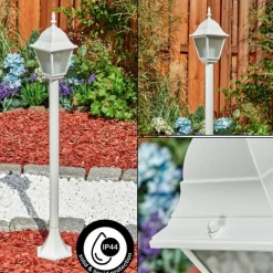 Luminaires Rustiques-hofstein Borne lumineuse Naofe Blanc, 1 lumière