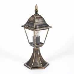 Luminaires Rustiques-hofstein Borne lumineuse Naofe Brun, Or, 1 lumière