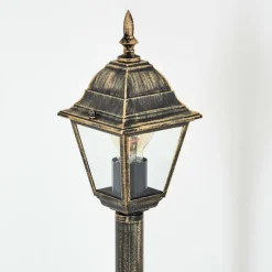 Luminaires Rustiques-hofstein Borne lumineuse Naofe Brun, Or, 1 lumière