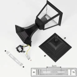 Luminaires Rustiques-hofstein Borne lumineuse Naofe Noir, 1 lumière