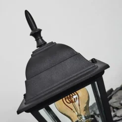 Luminaires Rustiques-hofstein Borne lumineuse Naofe Noir, 1 lumière