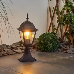 Luminaires Rustiques-hofstein Borne lumineuse Naofe Noir, 1 lumière