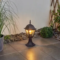 Luminaires Rustiques-hofstein Borne lumineuse Naofe Noir, 1 lumière