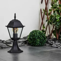 Luminaires Rustiques-hofstein Borne lumineuse Naofe Noir, 1 lumière